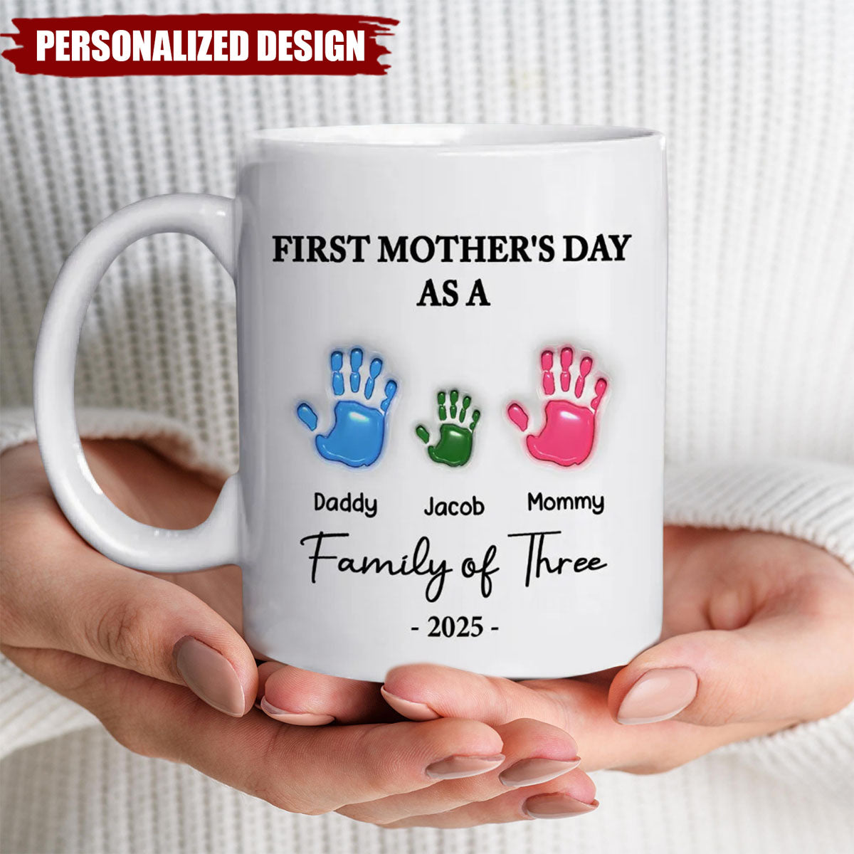 First Mother Day-Personalized Custom 3D Inflated Effect Mug
