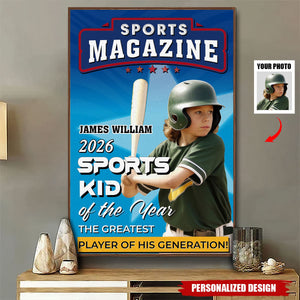 Personalized Sports Kid Of The Year Poster