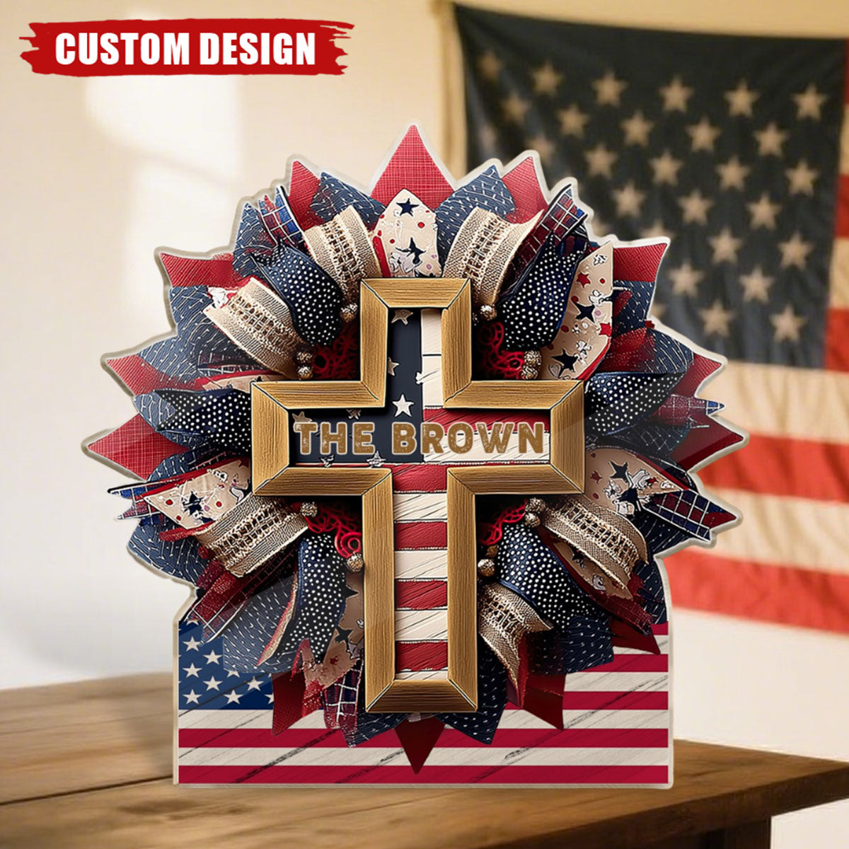 God Bless The American - Personalized Acrylic Plaque