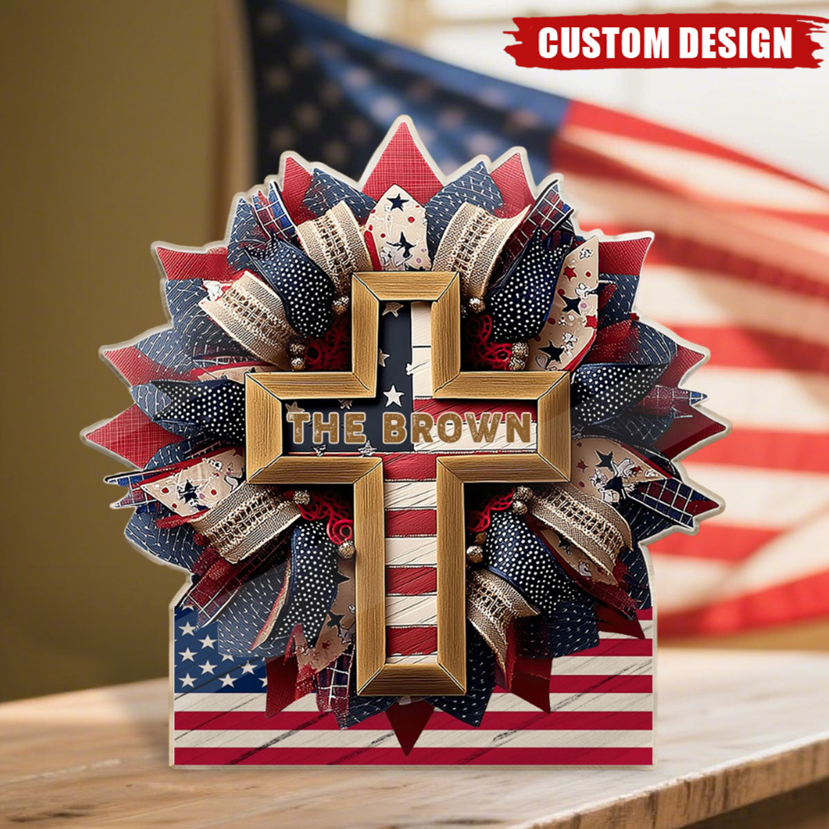 God Bless The American - Personalized Acrylic Plaque