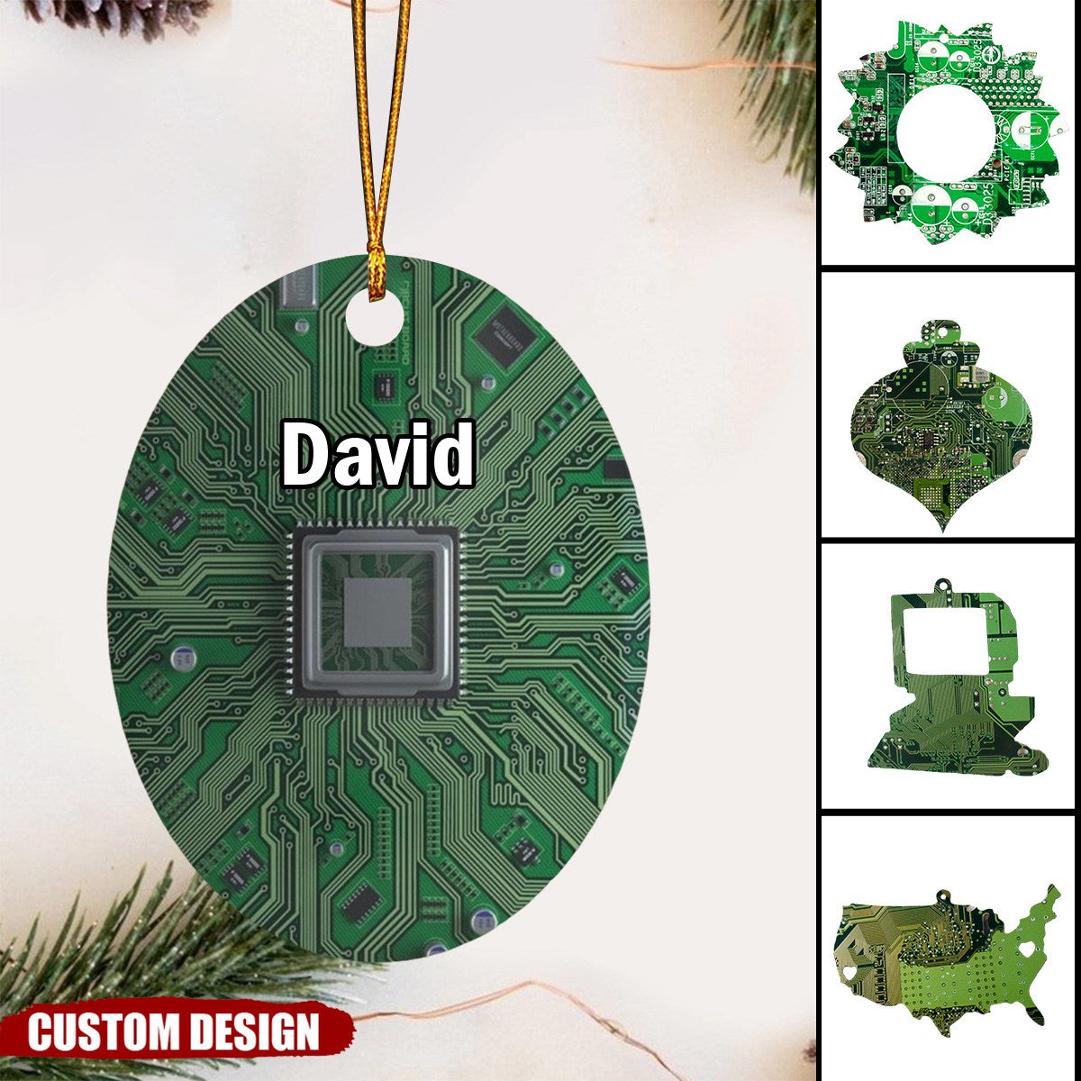 2024 New Release Personalized Circuit Board Computer Ornament