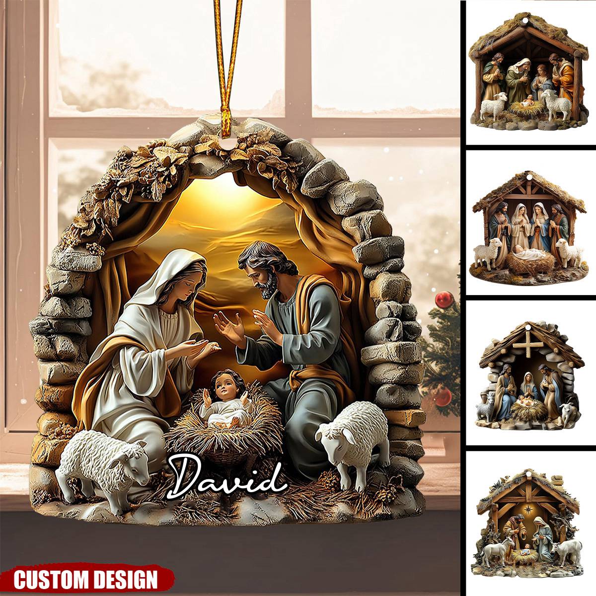 Personalized  Nativity Scene Christmas Ornament-2024 New Release