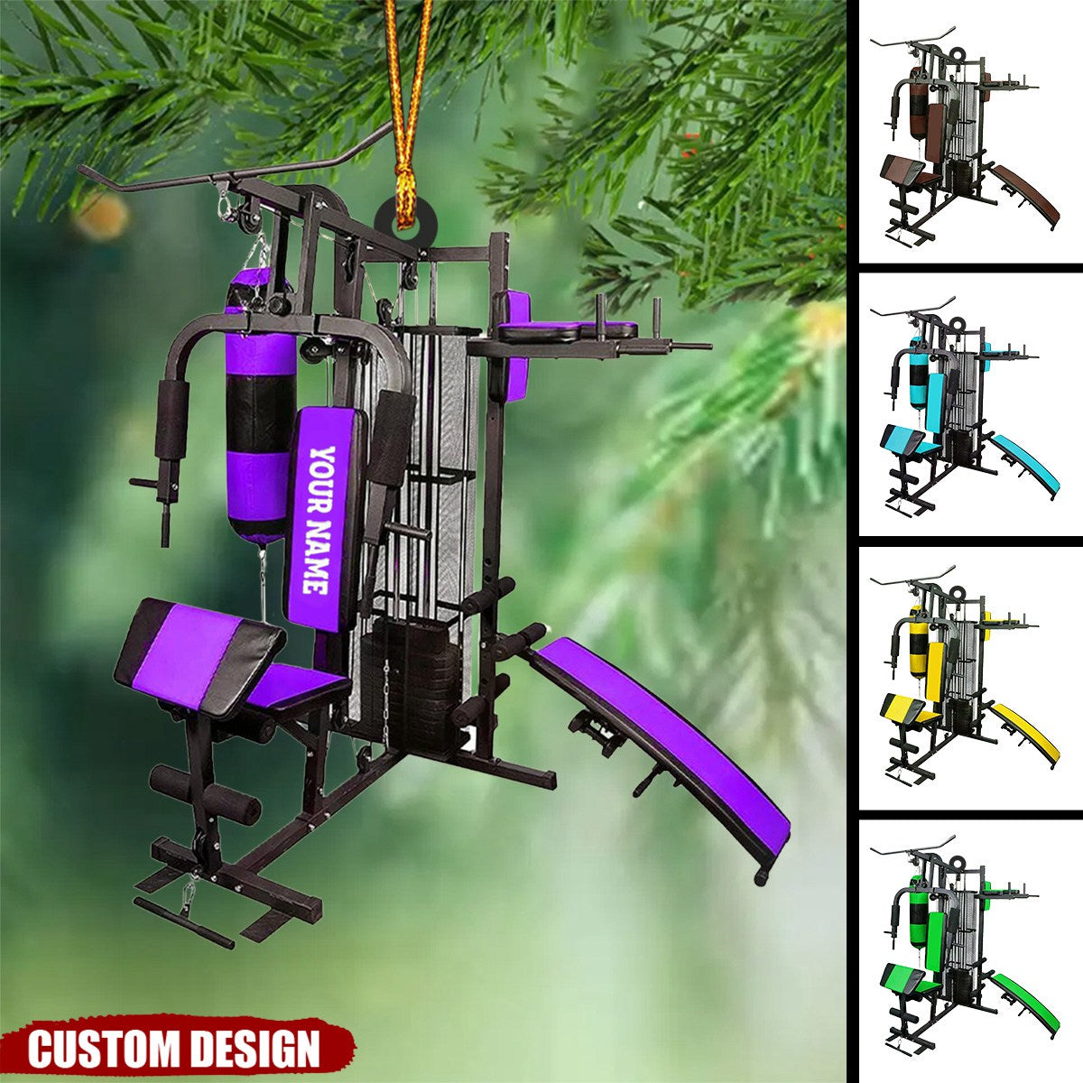 2024 New Release Personalized Exercise Equipment Gym Christmas Ornament - Gift For Gym Lover