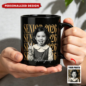 Personalized Senior Accent Photo Mug-Graduation Gift