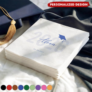 Personalized Graduation Napkins-Graduation Party Decor