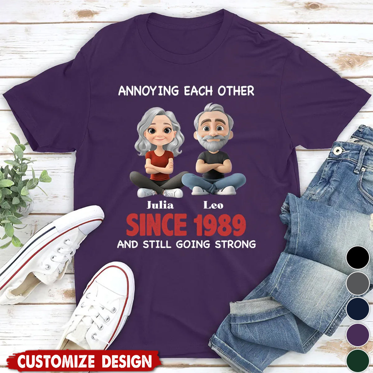 Together Forever - Personalized Unisex T-shirt - Gift For Couple