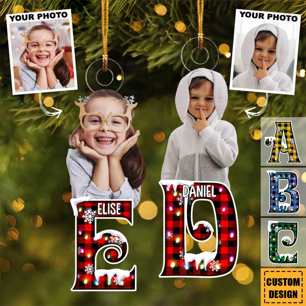 Personalized  Photo Mica Ornament - Christmas Gift For Kid, Family Members