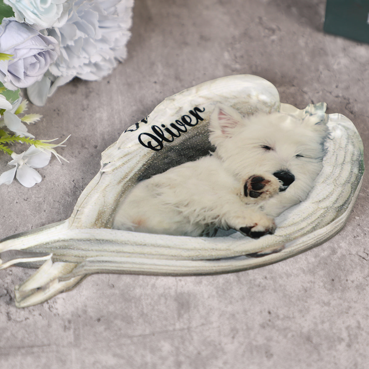 Personalized Dog Sleeping Angel Acrylic Plaque -Great Gift Idea For Dog Lovers