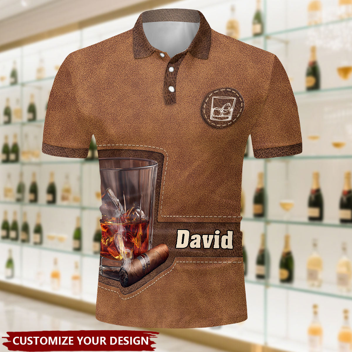 Whiskey And Cigar - Personalized Whisky Polo Shirt