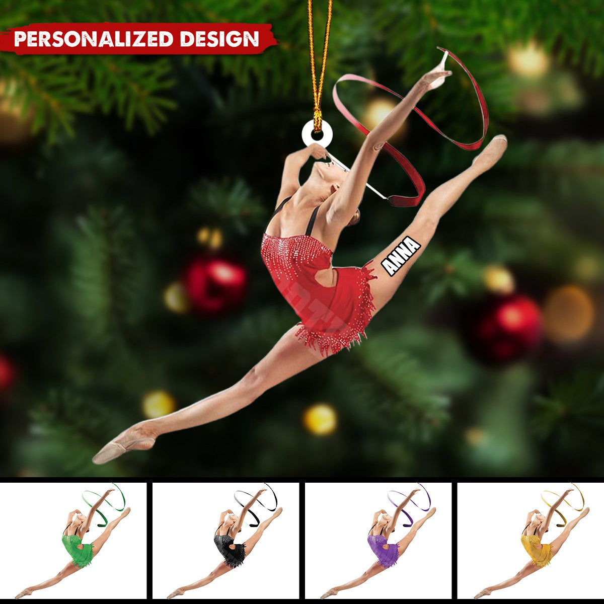 Personalized Gymnastics Girl Ornament-Gift For Daughter Gymnastics Lover-2024 New Release