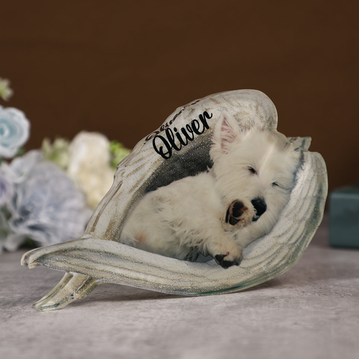Personalized Dog Sleeping Angel Acrylic Plaque -Great Gift Idea For Dog Lovers