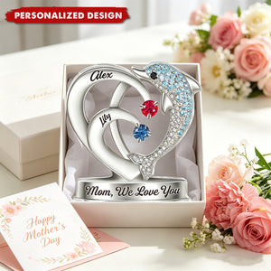 Personalized Dolphin Mom Grandma Plaque