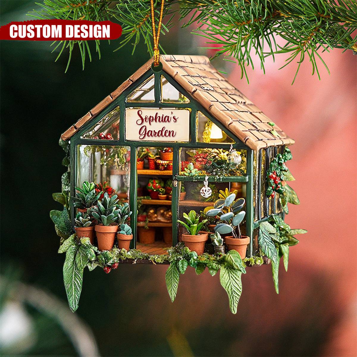 Personalized Greenhouse garden Christmas Ornament-Gifts For garden Lovers