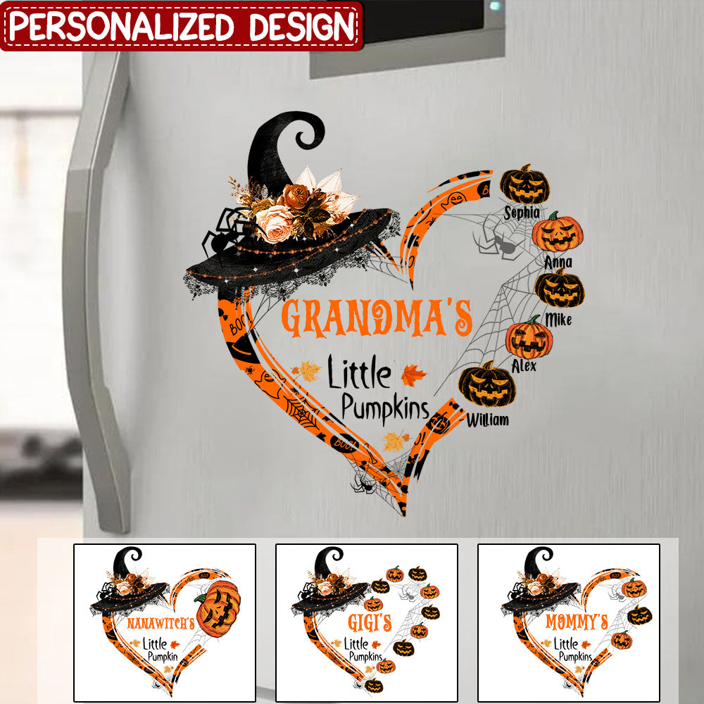 Nanawitch's Little Pumpkins - Personalized Decal/Sticker - Halloween Gift For Grandmother