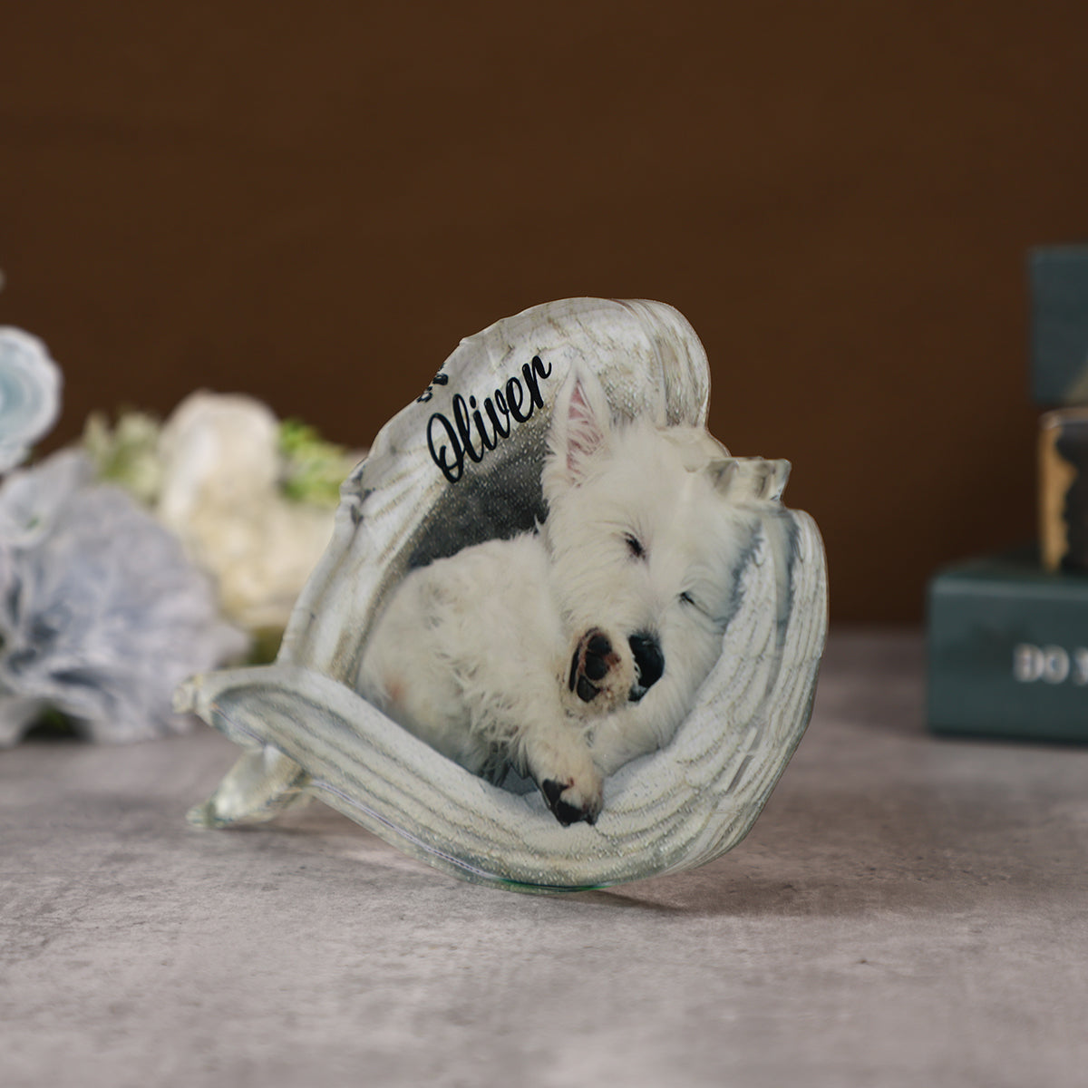 Personalized Dog Sleeping Angel Acrylic Plaque -Great Gift Idea For Dog Lovers