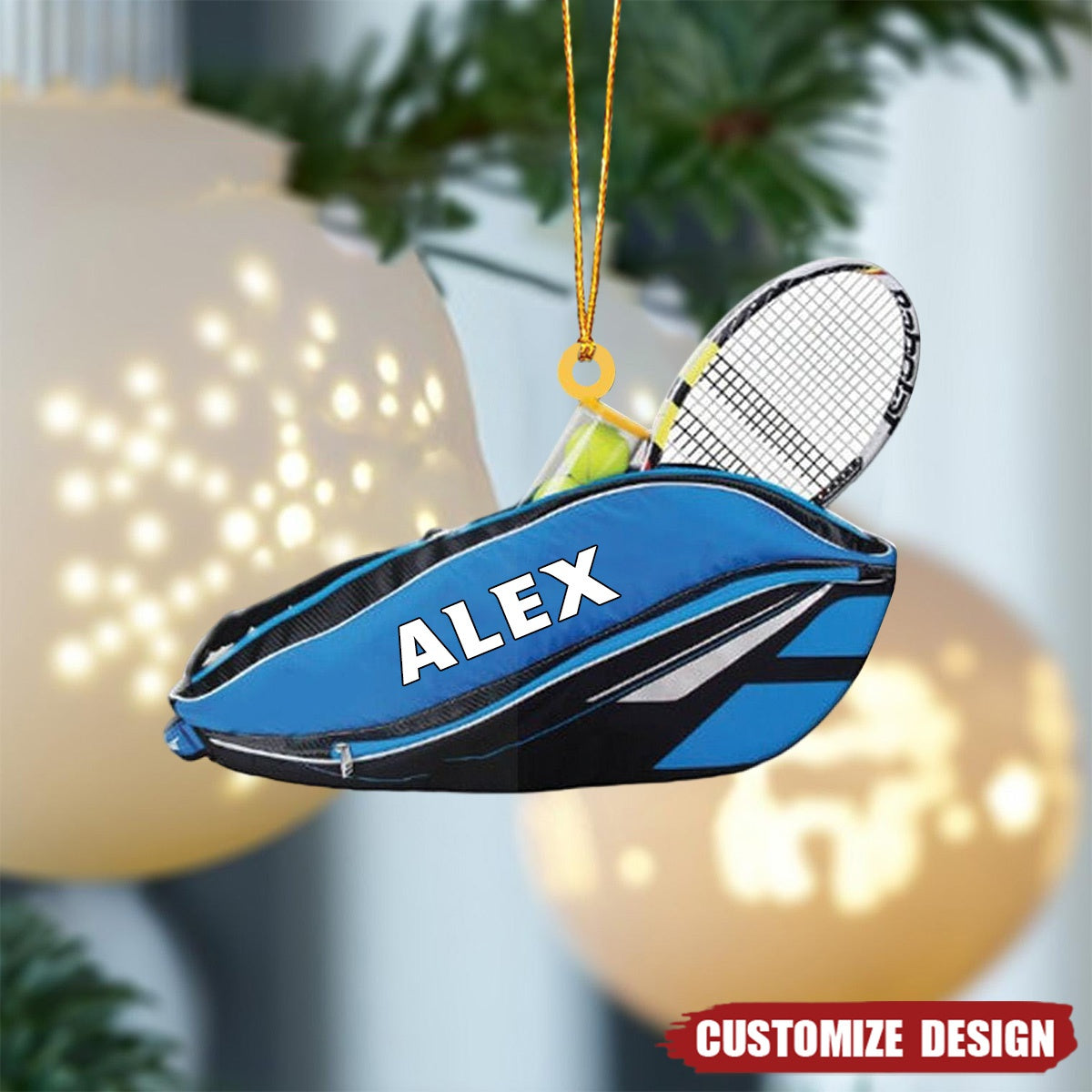Personalized Tennis Backpacks Acrylic Christmas Ornament Gift For Tennis Lovers - 2024 New Release
