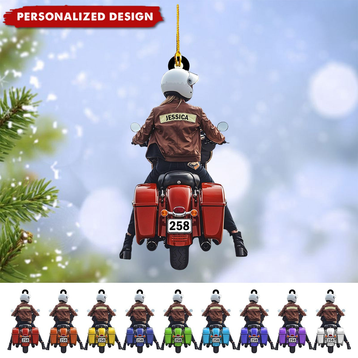 Personalized Motorcycle Christmas Ornaments-Gifts For Biker-2024 New Release