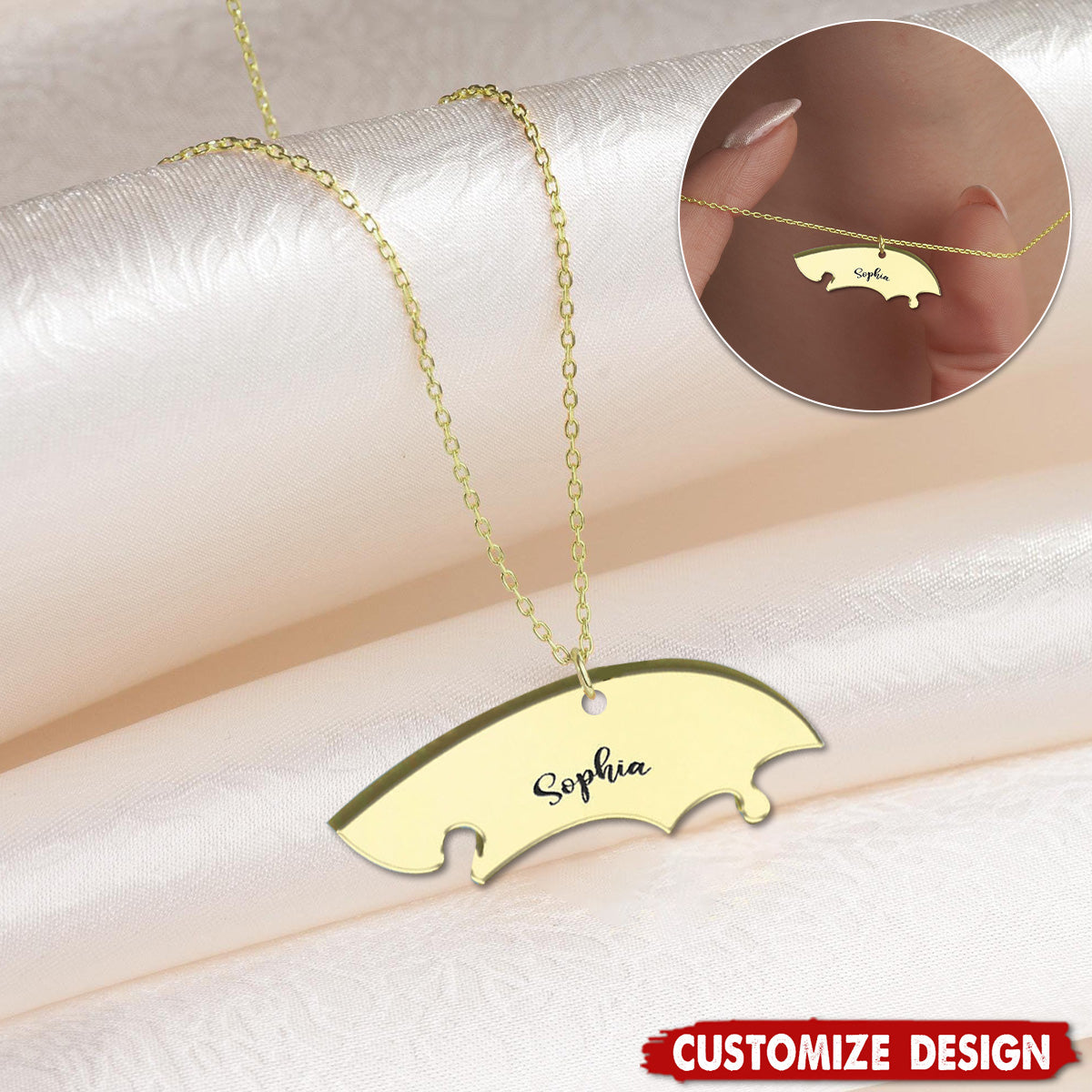 You Are The Piece That Holds Us Together - Personalized Mother Matching Pendant Necklace