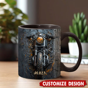 Never Underestimate An Old Man With A Motorcycle - Personalized Biker Accent Mug