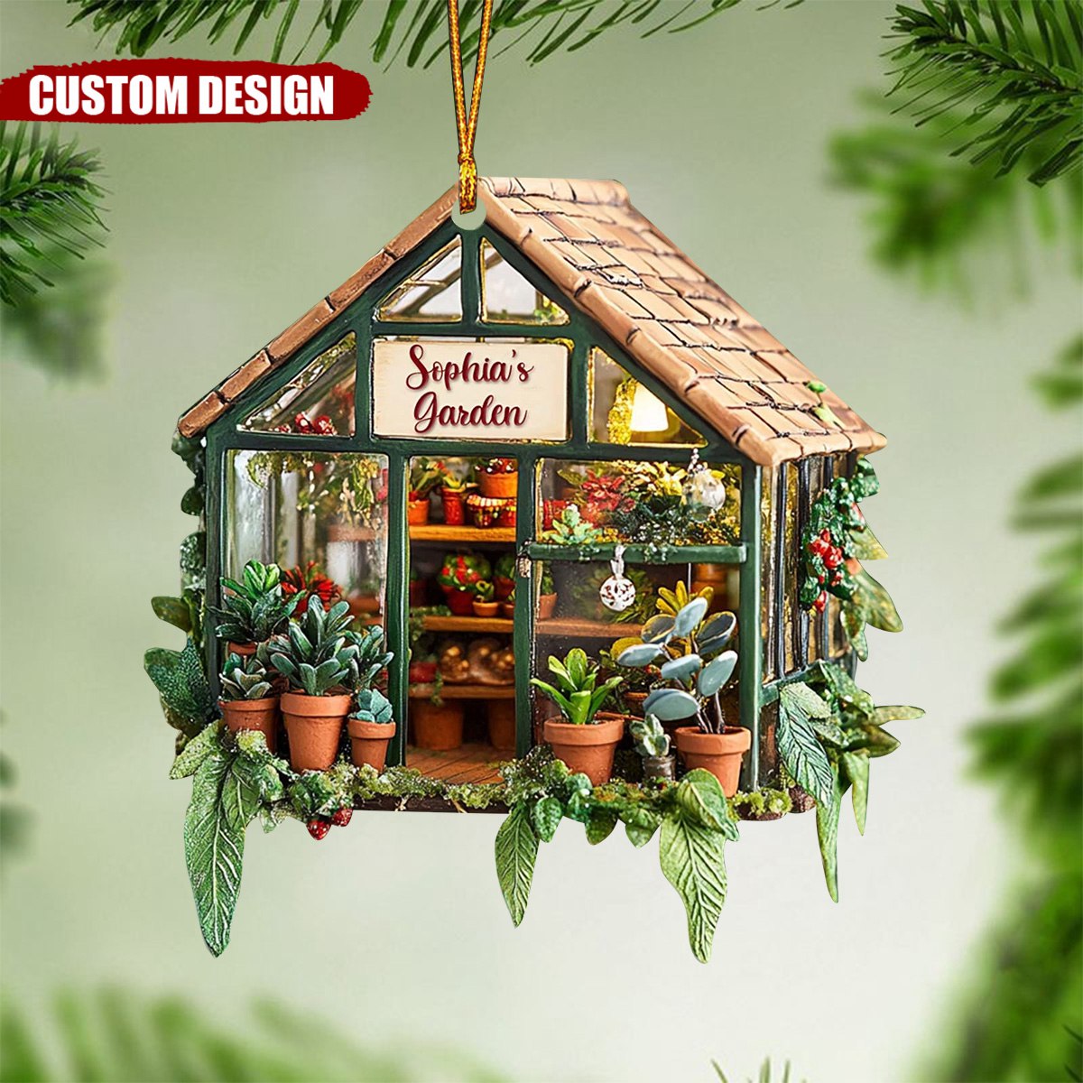 Personalized Greenhouse garden Christmas Ornament-Gifts For garden Lovers