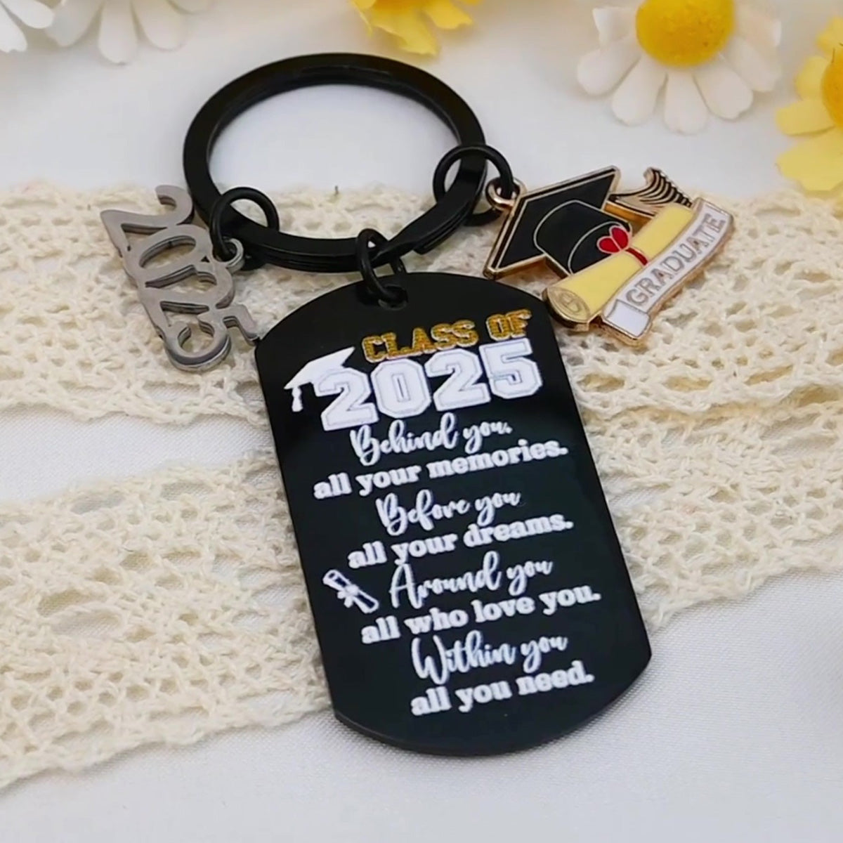 Class Of 2025 Keychian - High School Inspirational Graduation Gifts