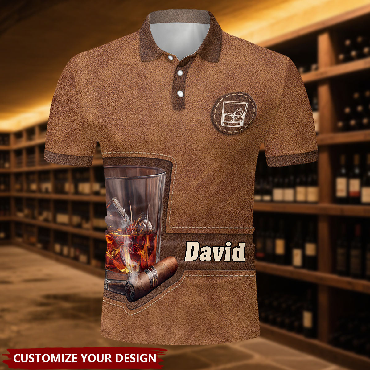 Whiskey And Cigar - Personalized Whisky Polo Shirt