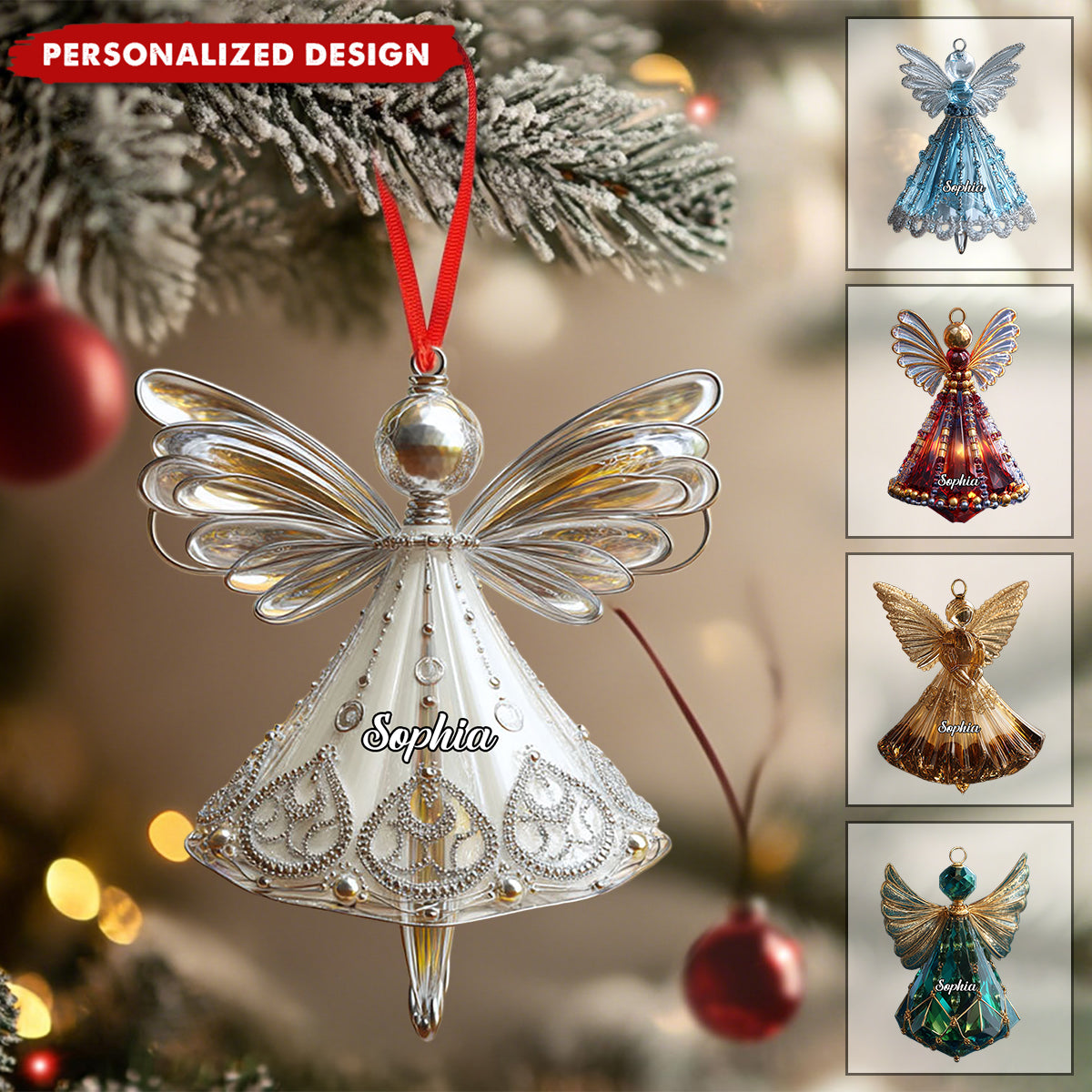 Personalized Angel Christmas Ornament Gift For Lover
