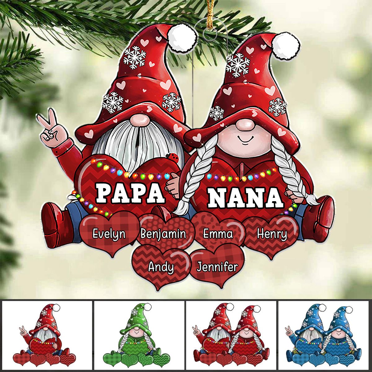 2024 New Release - Family Is What Christmas Is All About - Personalized Acrylic Ornament, Christmas Gift For Grandma, Grandpa