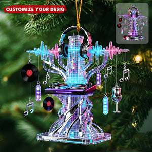 Personalized DJ Tower Theme Christmas Ornament