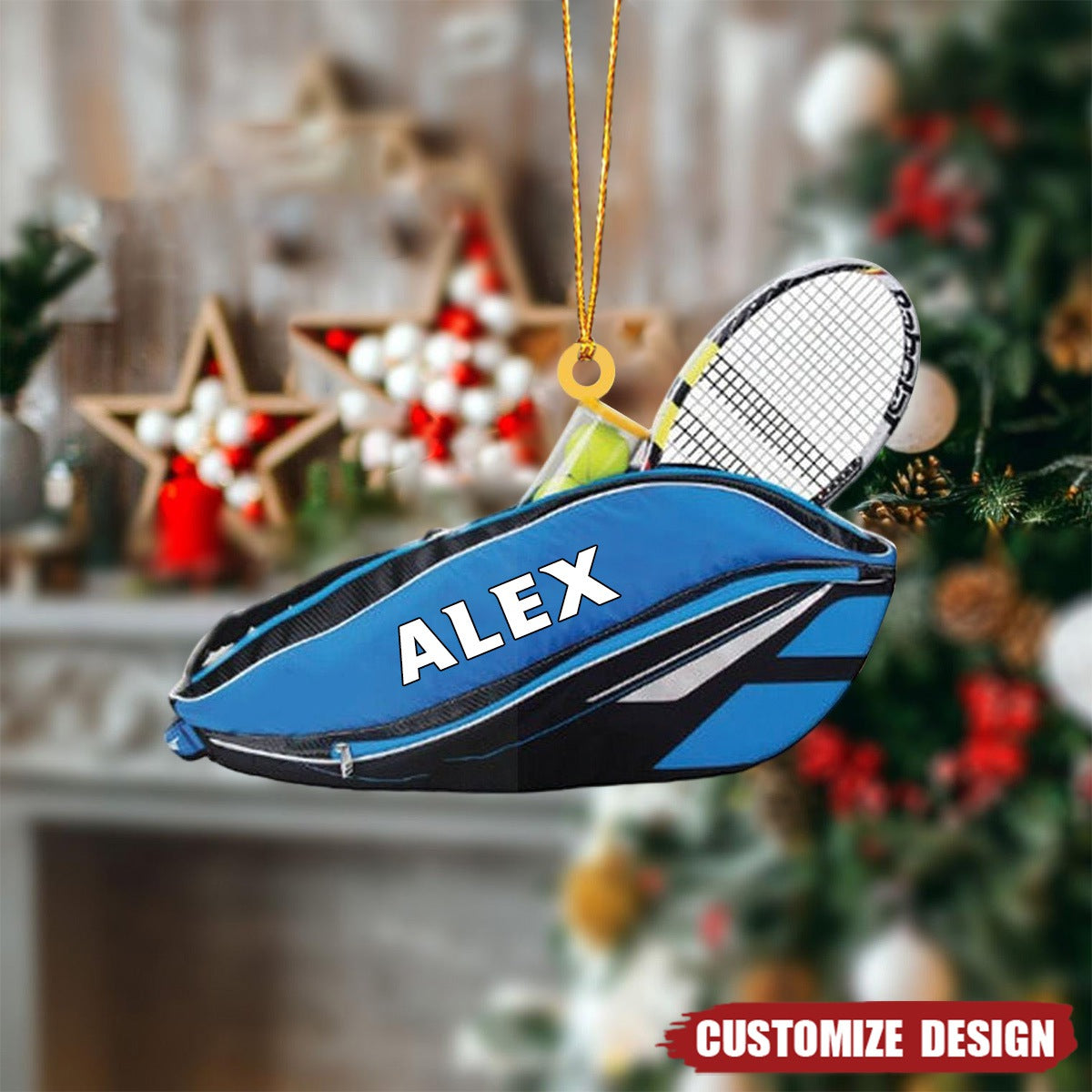 Personalized Tennis Backpacks Acrylic Christmas Ornament Gift For Tennis Lovers - 2024 New Release