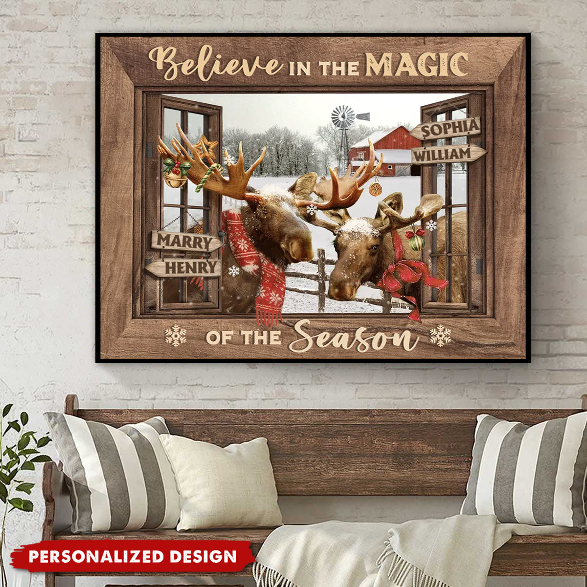 It’s Wonderful Time Of The Year  -Personalized Family Member Christmas Poster