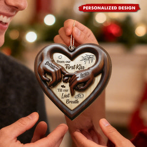 Personalized Couple Hand Ornament-Romantic Gift for Husband Wife Anniversary