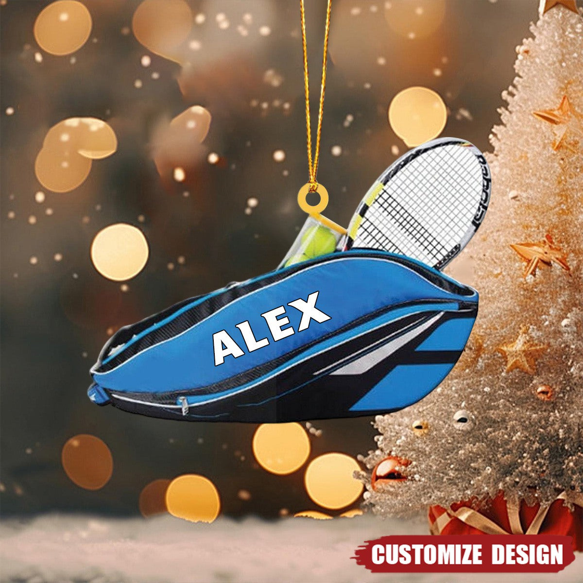 Personalized Tennis Backpacks Acrylic Christmas Ornament Gift For Tennis Lovers - 2024 New Release