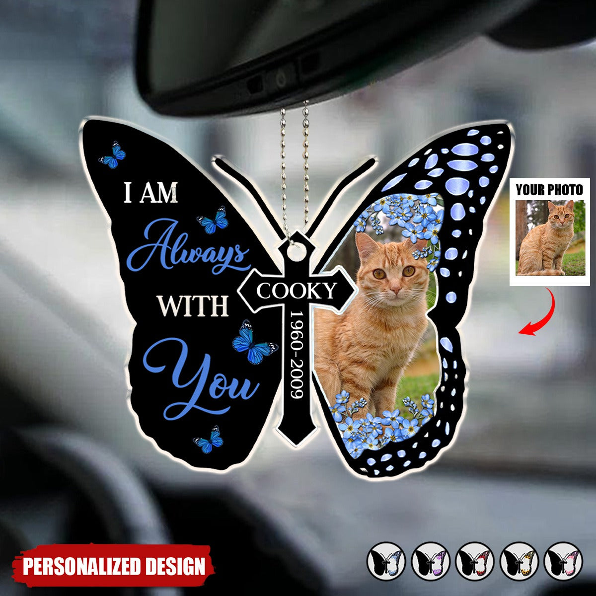 I Will Carry You With Me Memorial - Personalized Car Acrylic Ornament