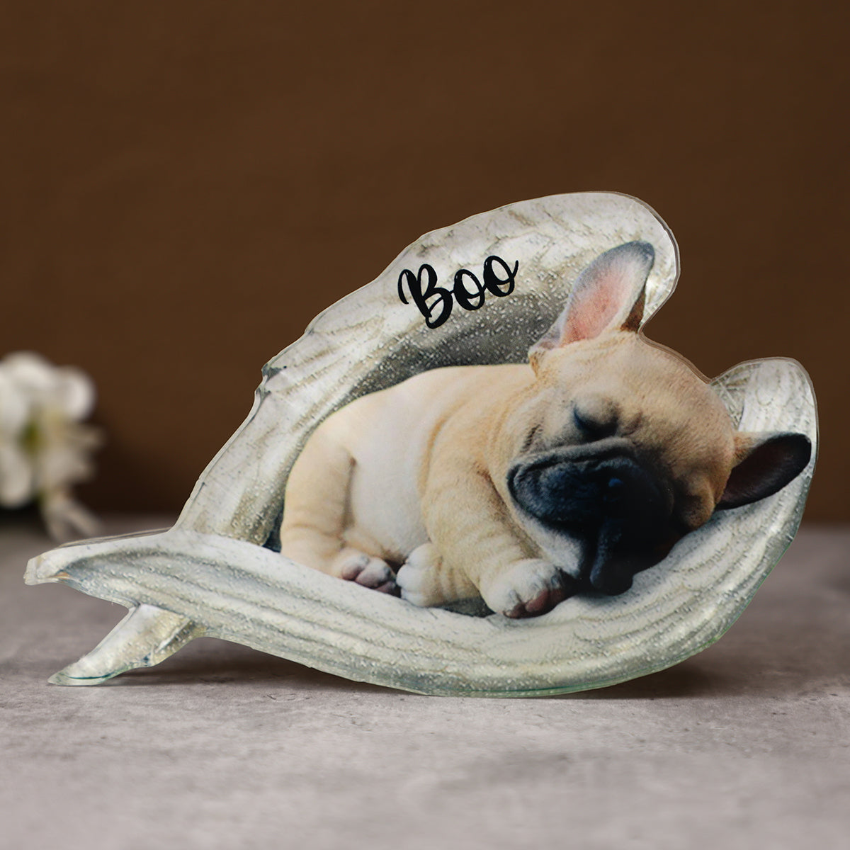 Personalized Dog Sleeping Angel Acrylic Plaque -Great Gift Idea For Dog Lovers