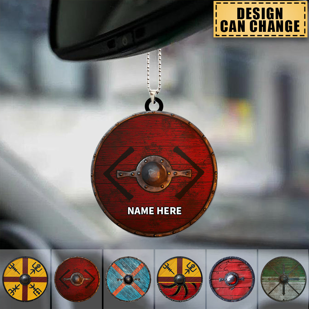 Personalized Viking Shields Warrior Acrylic Car / Christmas Ornament