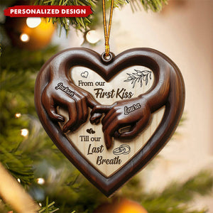Personalized Couple Hand Ornament-Romantic Gift for Husband Wife Anniversary