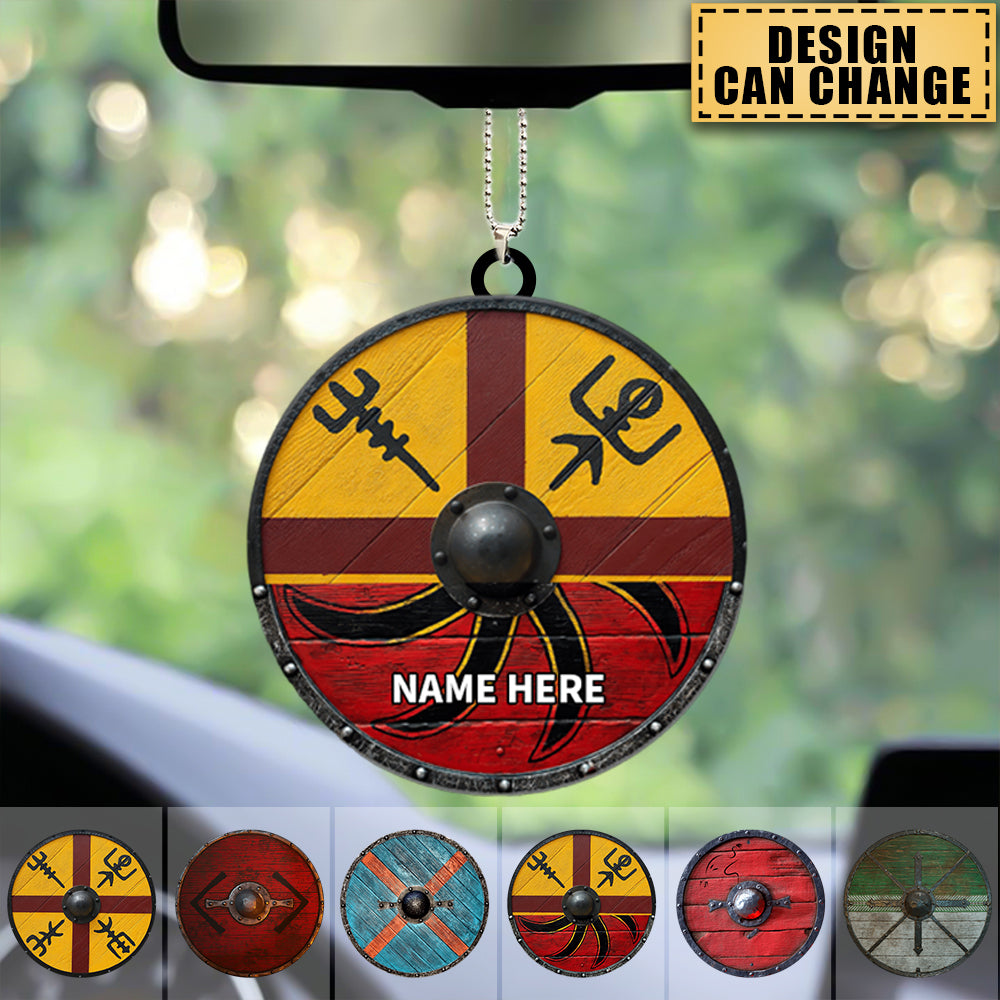 Personalized Viking Shields Warrior Acrylic Car / Christmas Ornament