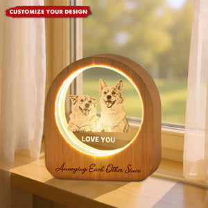 Personalized 3D Crystal Photo Portrait LED, Engraved Crystal Photo Night Light, Family Photo Gift