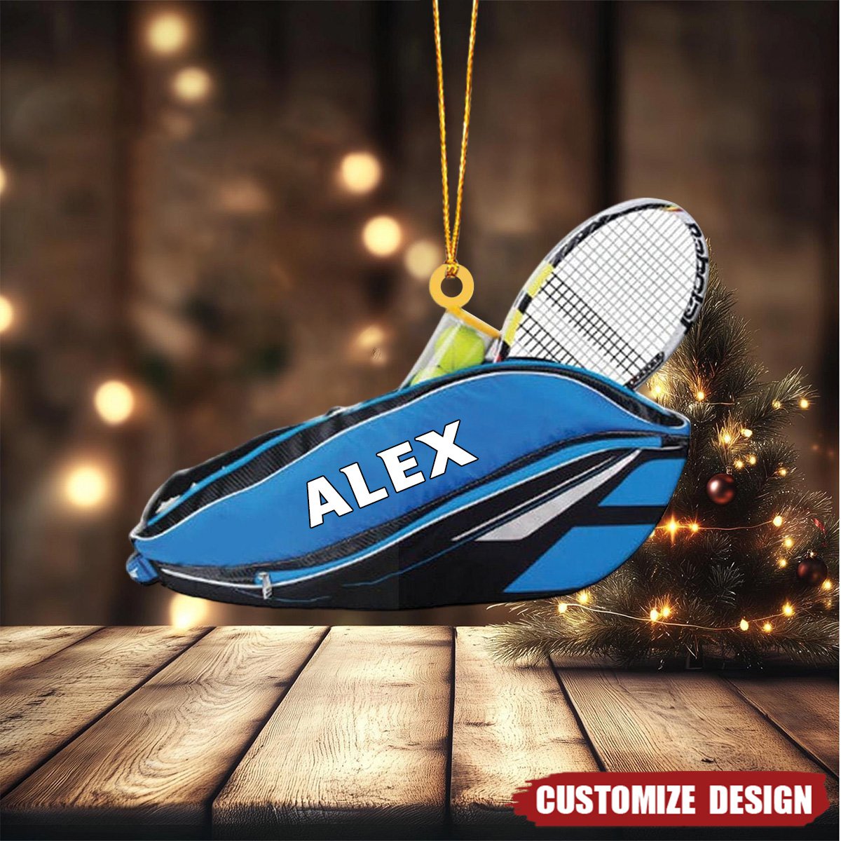 Personalized Tennis Backpacks Acrylic Christmas Ornament Gift For Tennis Lovers - 2024 New Release