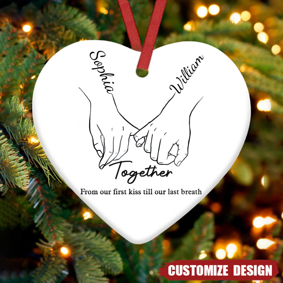 From our first kiss till our last breath -  Personalized Ceramic Ornament - 2024 New Release