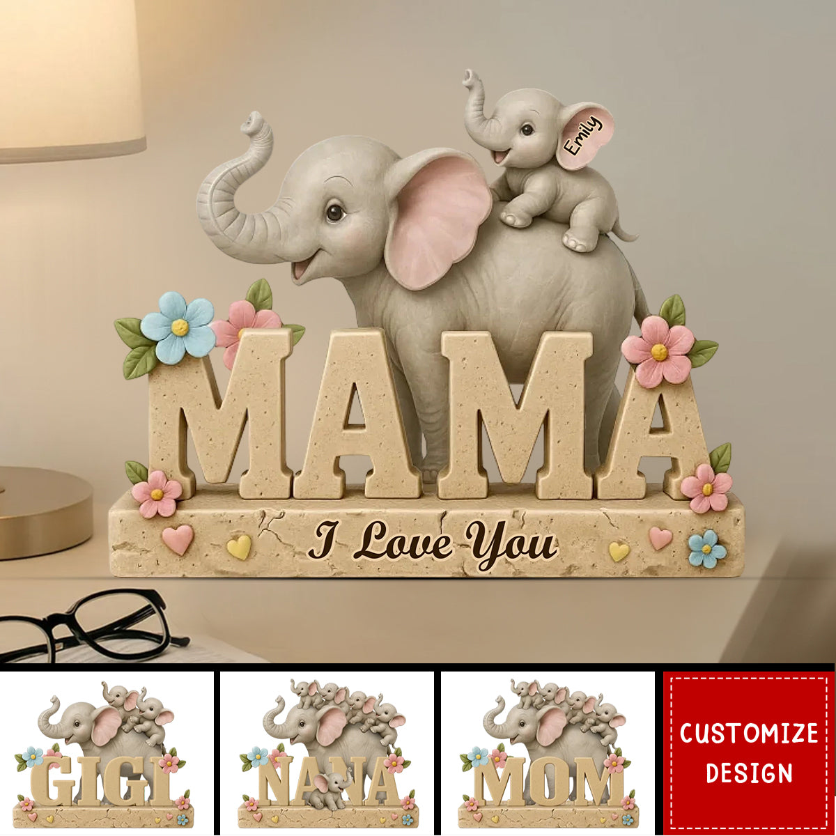 Love You A Ton, Mama - Personalized Acrylic Plaque - Mother's Day, Gift For Mom
