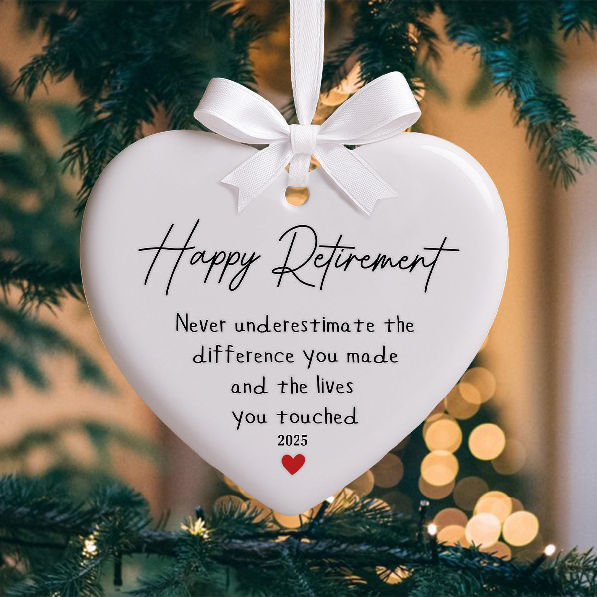 Retirement Ceramics Christmas Ornament Gifts-Gift for Retiree