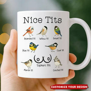 Personalized Christmas Birthday Gifts For Wife, Coworkers, Friends, Boss - Custom Mug - Chirpy Mornings Start Here