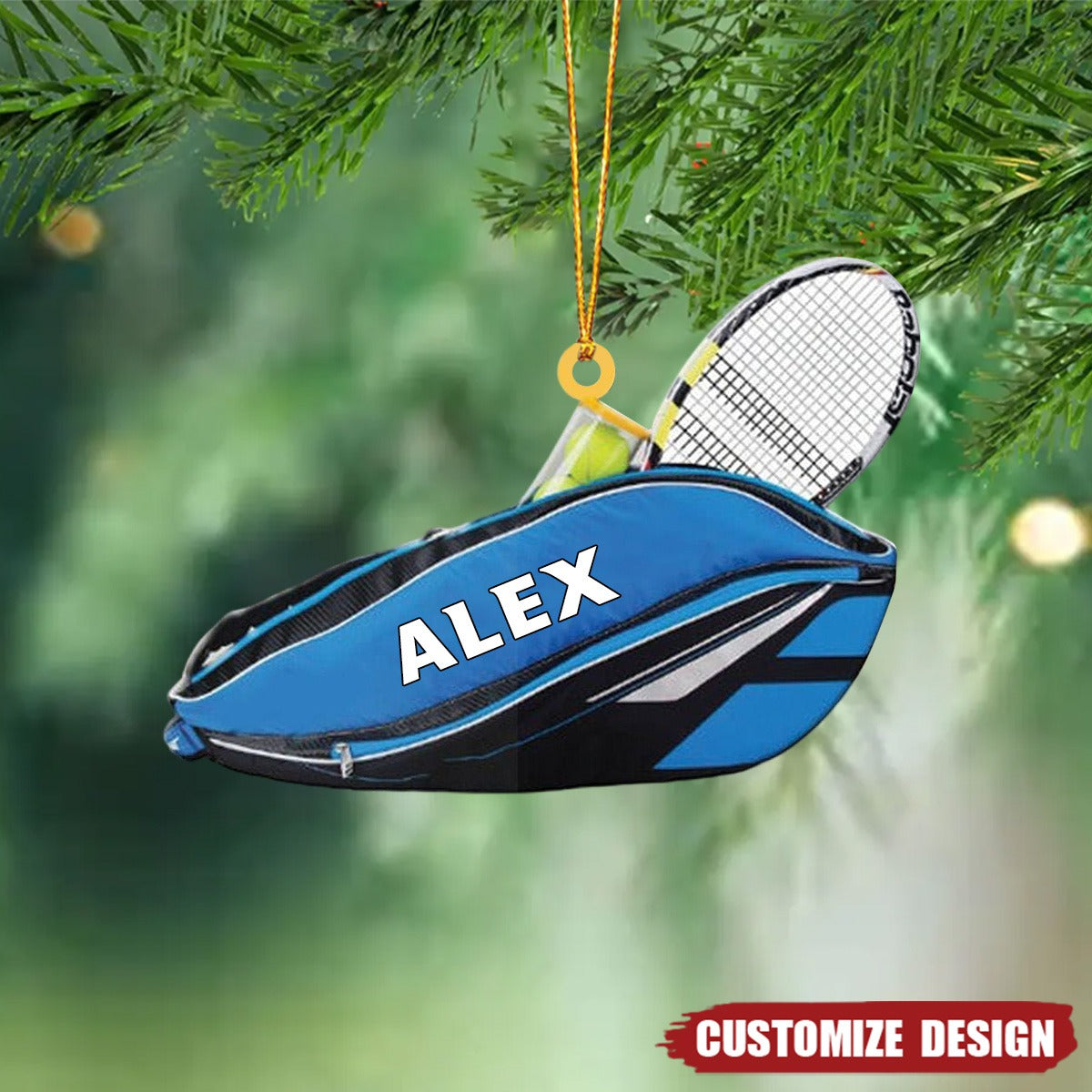 Personalized Tennis Backpacks Acrylic Christmas Ornament Gift For Tennis Lovers - 2024 New Release