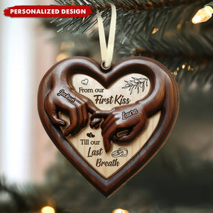 Personalized Couple Hand Ornament-Romantic Gift for Husband Wife Anniversary