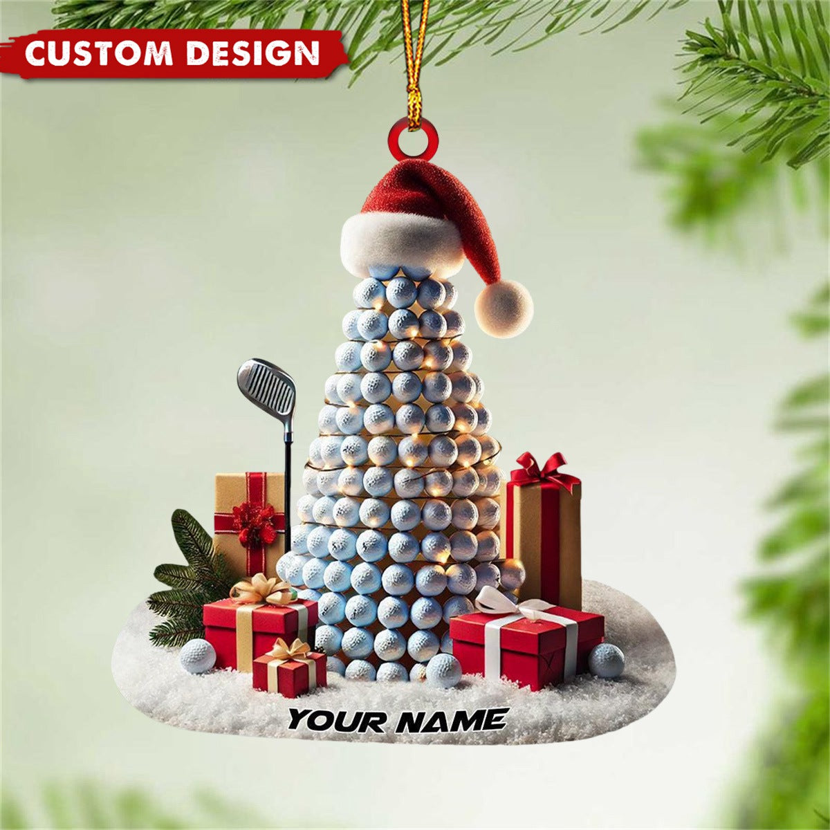 Personalized Golf Christmas Ornament - Gift For Golf Lovers - 2024 New Release