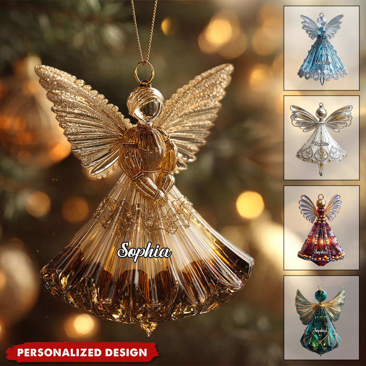 Personalized Angel Christmas Ornament Gift For Lover