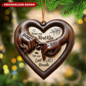 Personalized Couple Hand Ornament-Romantic Gift for Husband Wife Anniversary