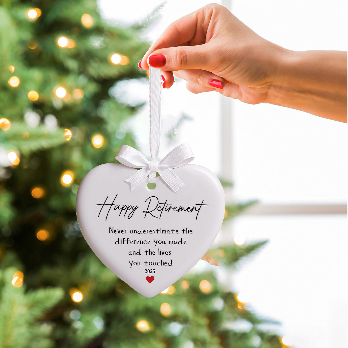 Retirement Ceramics Christmas Ornament Gifts-Gift for Retiree